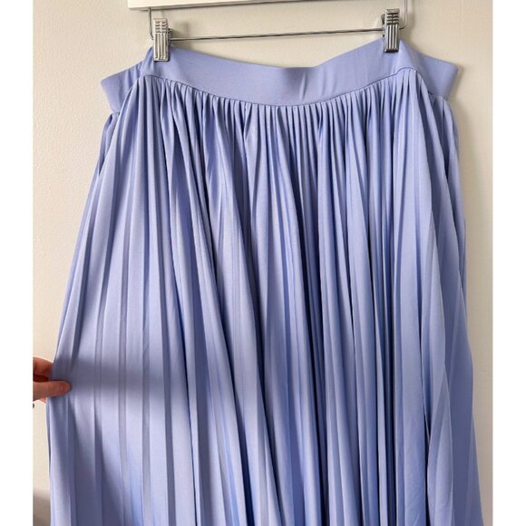 Eloquii Nepal Full Length Pleated Pull-On Asymmetrical Maxi Skirt - Picture 7 of 8